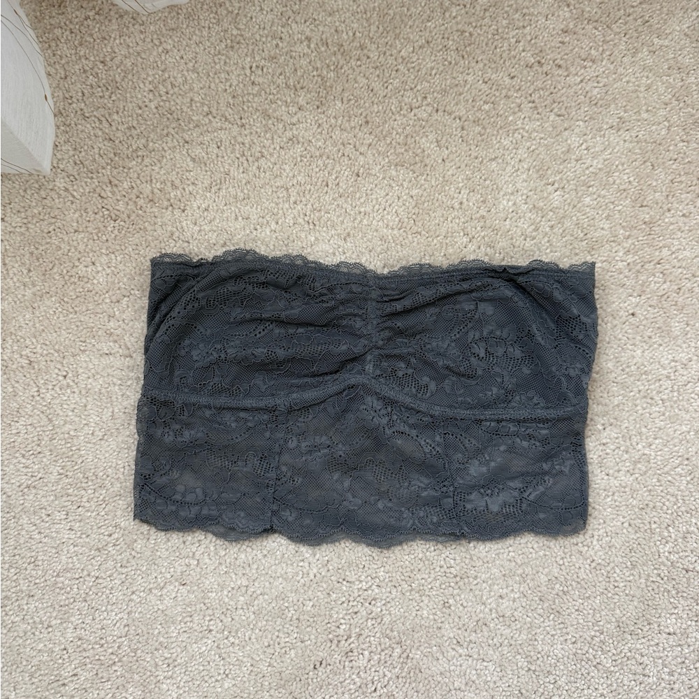 American Eagle Outfitters Lace Bandeau in Charcoal